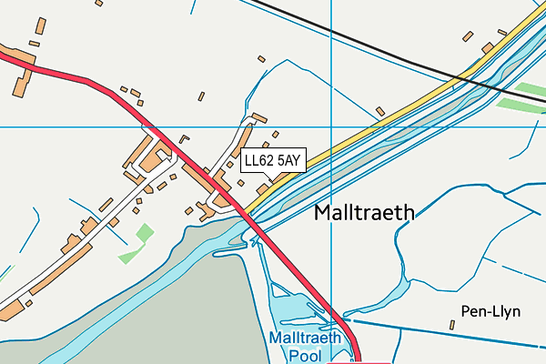LL62 5AY map - OS VectorMap District (Ordnance Survey)