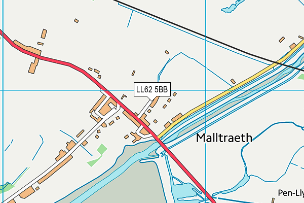 LL62 5BB map - OS VectorMap District (Ordnance Survey)