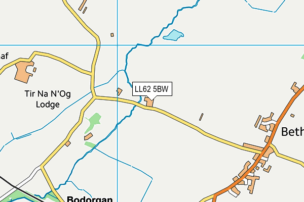 LL62 5BW map - OS VectorMap District (Ordnance Survey)