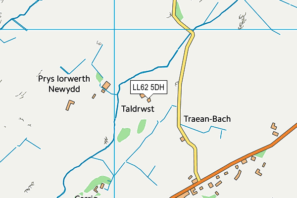 LL62 5DH map - OS VectorMap District (Ordnance Survey)