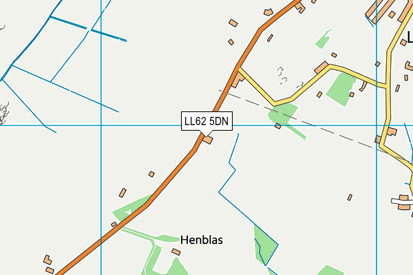Ysgol Henblas map (LL62 5DN) - OS VectorMap District (Ordnance Survey)