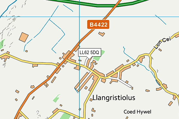 LL62 5DQ map - OS VectorMap District (Ordnance Survey)