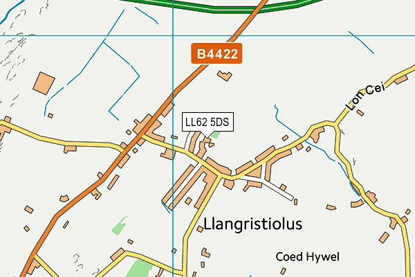 LL62 5DS map - OS VectorMap District (Ordnance Survey)