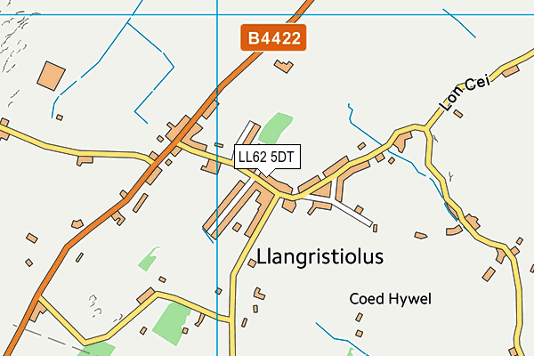 LL62 5DT map - OS VectorMap District (Ordnance Survey)