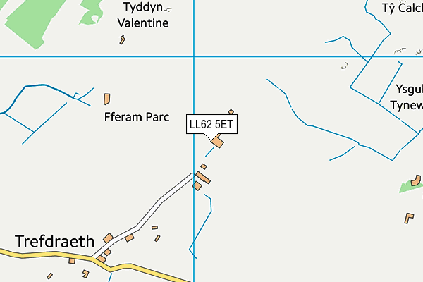 LL62 5ET map - OS VectorMap District (Ordnance Survey)