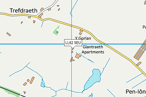 LL62 5EU map - OS VectorMap District (Ordnance Survey)