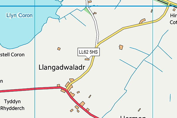 LL62 5HS map - OS VectorMap District (Ordnance Survey)