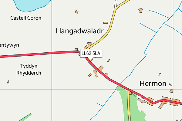 LL62 5LA map - OS VectorMap District (Ordnance Survey)