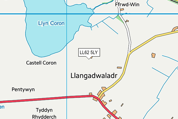 LL62 5LY map - OS VectorMap District (Ordnance Survey)