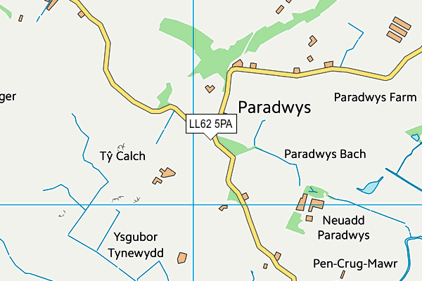 LL62 5PA map - OS VectorMap District (Ordnance Survey)