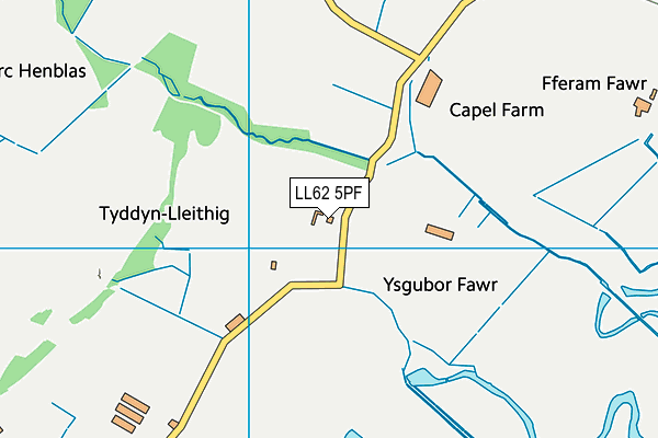 LL62 5PF map - OS VectorMap District (Ordnance Survey)