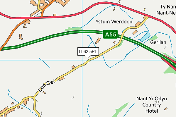 LL62 5PT map - OS VectorMap District (Ordnance Survey)