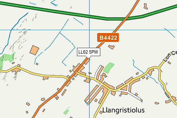 LL62 5PW map - OS VectorMap District (Ordnance Survey)