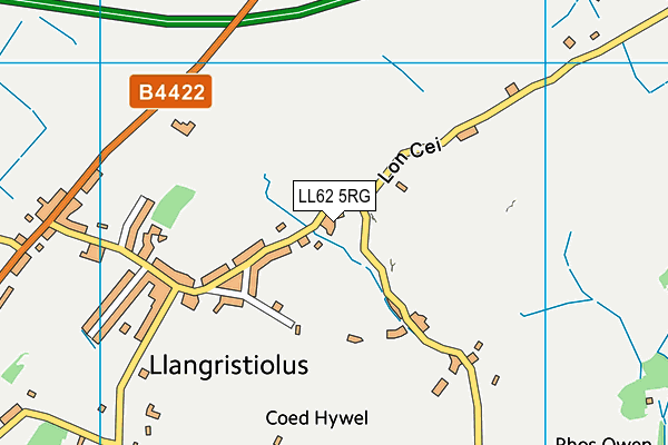 LL62 5RG map - OS VectorMap District (Ordnance Survey)