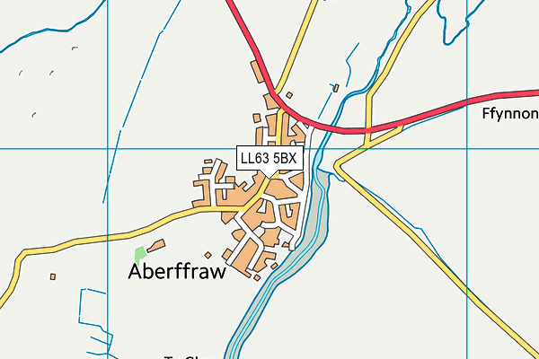 LL63 5BX map - OS VectorMap District (Ordnance Survey)