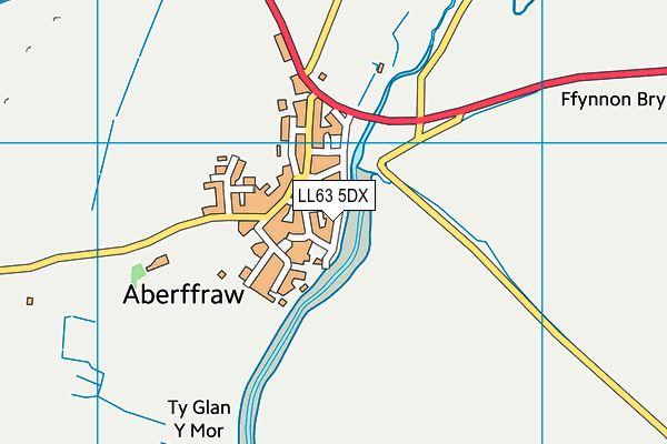 LL63 5DX map - OS VectorMap District (Ordnance Survey)