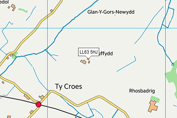 LL63 5HJ map - OS VectorMap District (Ordnance Survey)