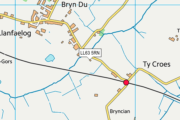 LL63 5RN map - OS VectorMap District (Ordnance Survey)