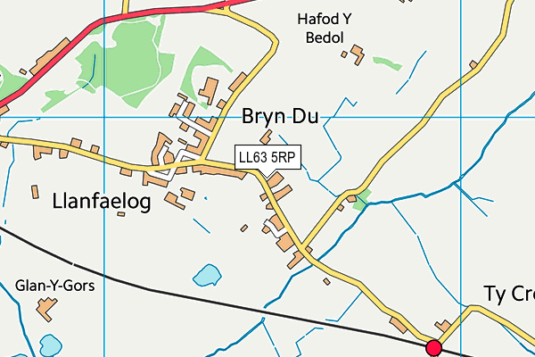 LL63 5RP map - OS VectorMap District (Ordnance Survey)