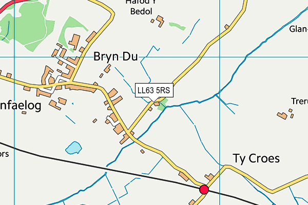 LL63 5RS map - OS VectorMap District (Ordnance Survey)