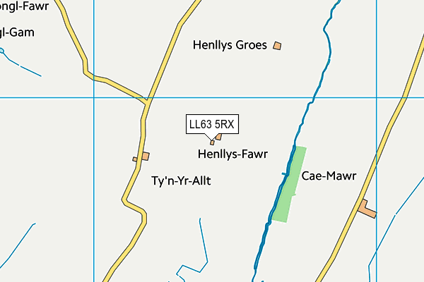 LL63 5RX map - OS VectorMap District (Ordnance Survey)