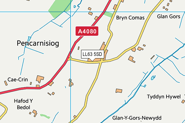 LL63 5SD map - OS VectorMap District (Ordnance Survey)