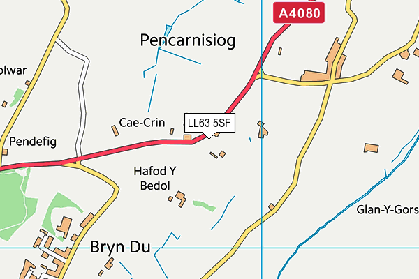 LL63 5SF map - OS VectorMap District (Ordnance Survey)