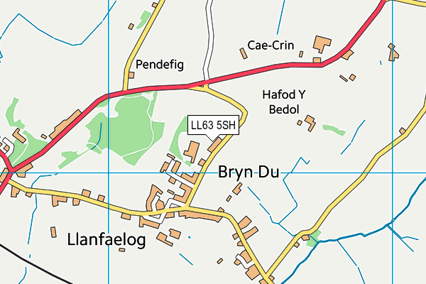 LL63 5SH map - OS VectorMap District (Ordnance Survey)