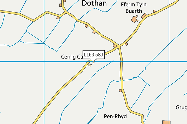 LL63 5SJ map - OS VectorMap District (Ordnance Survey)