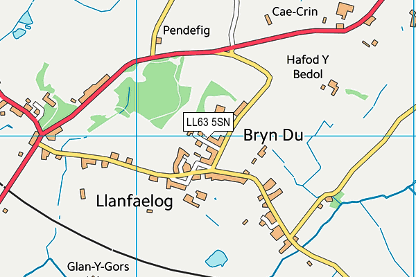 LL63 5SN map - OS VectorMap District (Ordnance Survey)