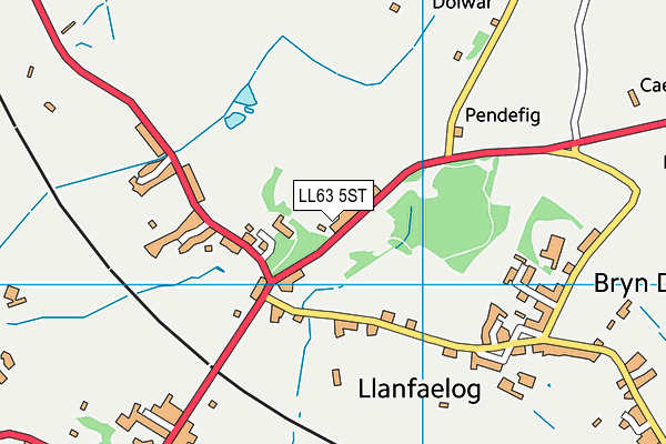 LL63 5ST map - OS VectorMap District (Ordnance Survey)