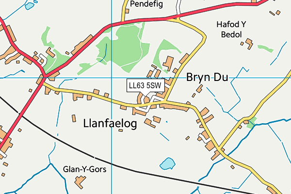 LL63 5SW map - OS VectorMap District (Ordnance Survey)