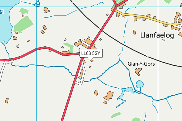 LL63 5SY map - OS VectorMap District (Ordnance Survey)