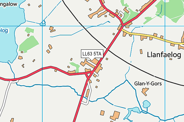 LL63 5TA map - OS VectorMap District (Ordnance Survey)