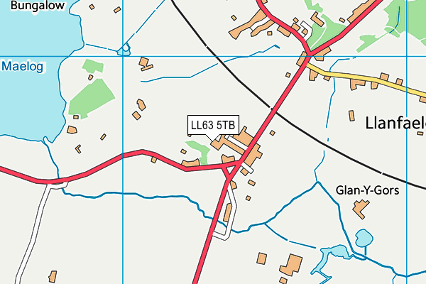 LL63 5TB map - OS VectorMap District (Ordnance Survey)