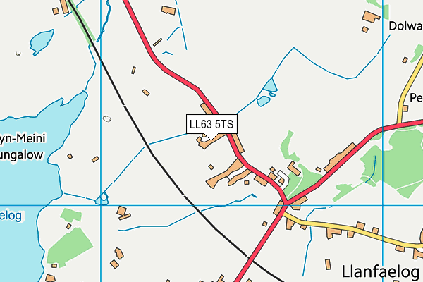 LL63 5TS map - OS VectorMap District (Ordnance Survey)