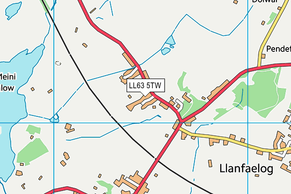 LL63 5TW map - OS VectorMap District (Ordnance Survey)