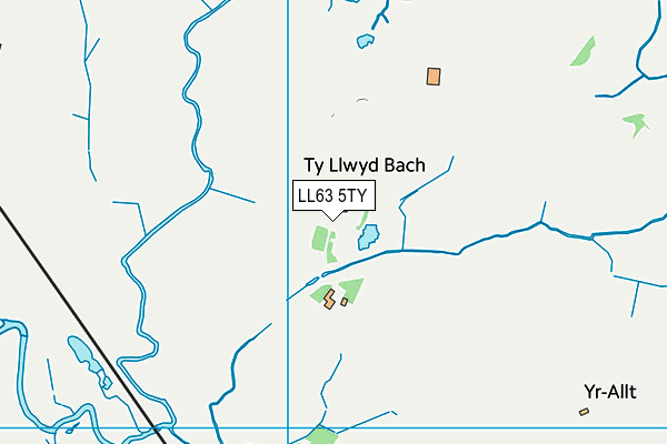 LL63 5TY map - OS VectorMap District (Ordnance Survey)