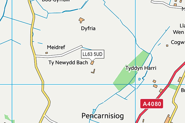 LL63 5UD map - OS VectorMap District (Ordnance Survey)