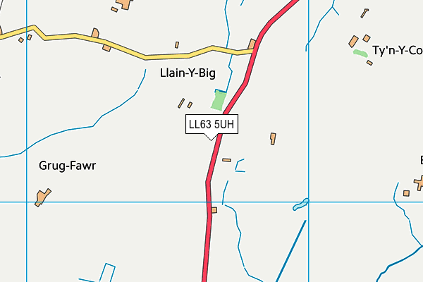 LL63 5UH map - OS VectorMap District (Ordnance Survey)