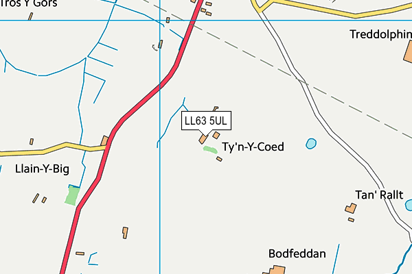 LL63 5UL map - OS VectorMap District (Ordnance Survey)