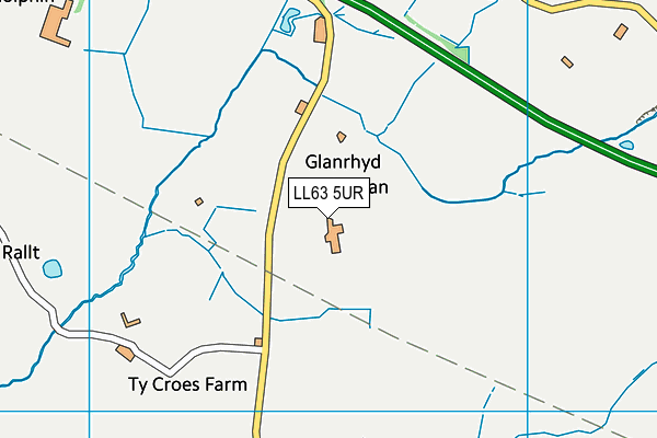 LL63 5UR map - OS VectorMap District (Ordnance Survey)