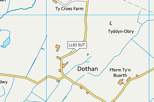 LL63 5UT map - OS VectorMap District (Ordnance Survey)