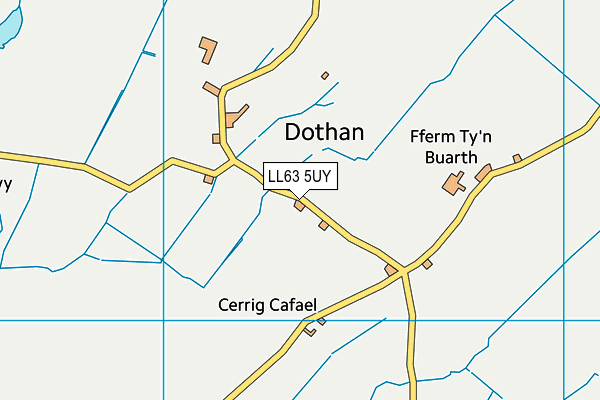 LL63 5UY map - OS VectorMap District (Ordnance Survey)