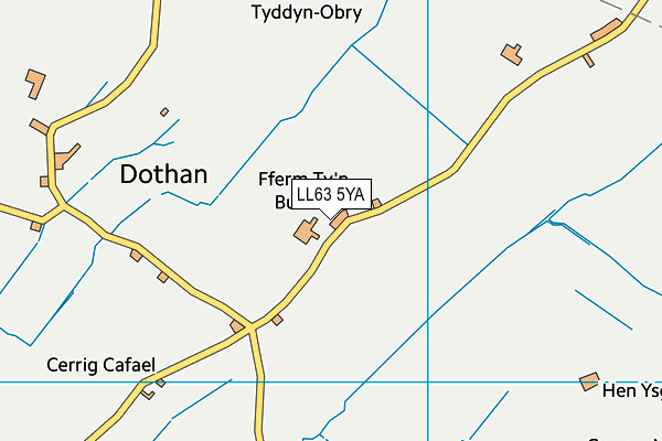 LL63 5YA map - OS VectorMap District (Ordnance Survey)