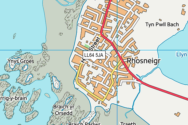 LL64 5JA map - OS VectorMap District (Ordnance Survey)