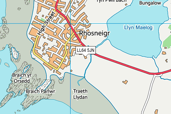 LL64 5JN map - OS VectorMap District (Ordnance Survey)