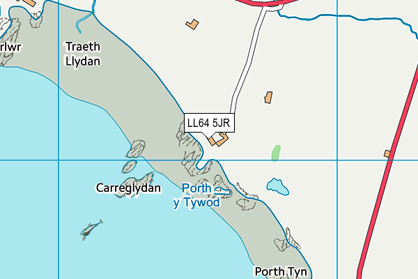 LL64 5JR map - OS VectorMap District (Ordnance Survey)