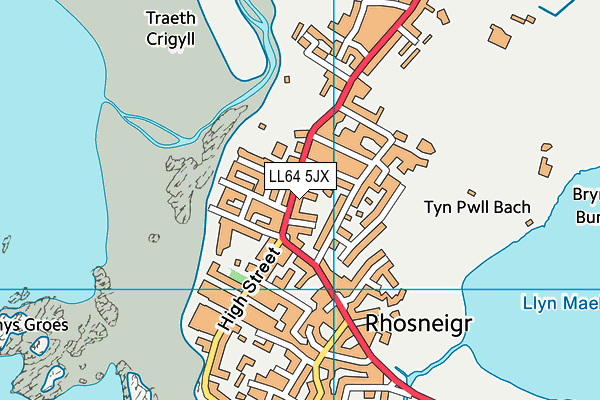 LL64 5JX map - OS VectorMap District (Ordnance Survey)