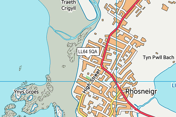 LL64 5QA map - OS VectorMap District (Ordnance Survey)